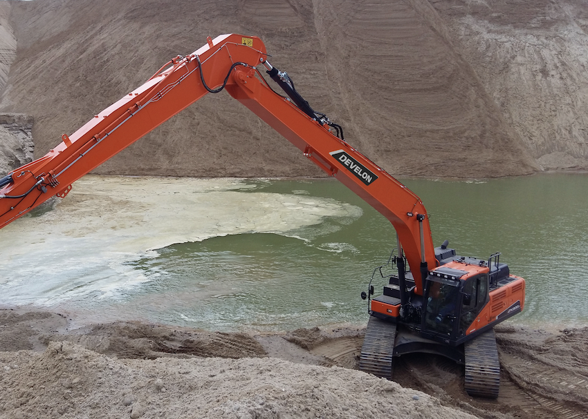 Develon completes super long reach excavator range