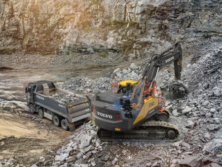 The EC550E excavator from Volvo CE