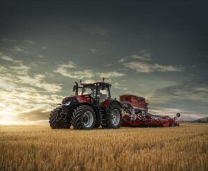 Case IH Optum tractor working in a field