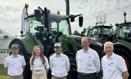 FendtOne employees with the FendtOne offboard at the Royal Highland Agricultural Show