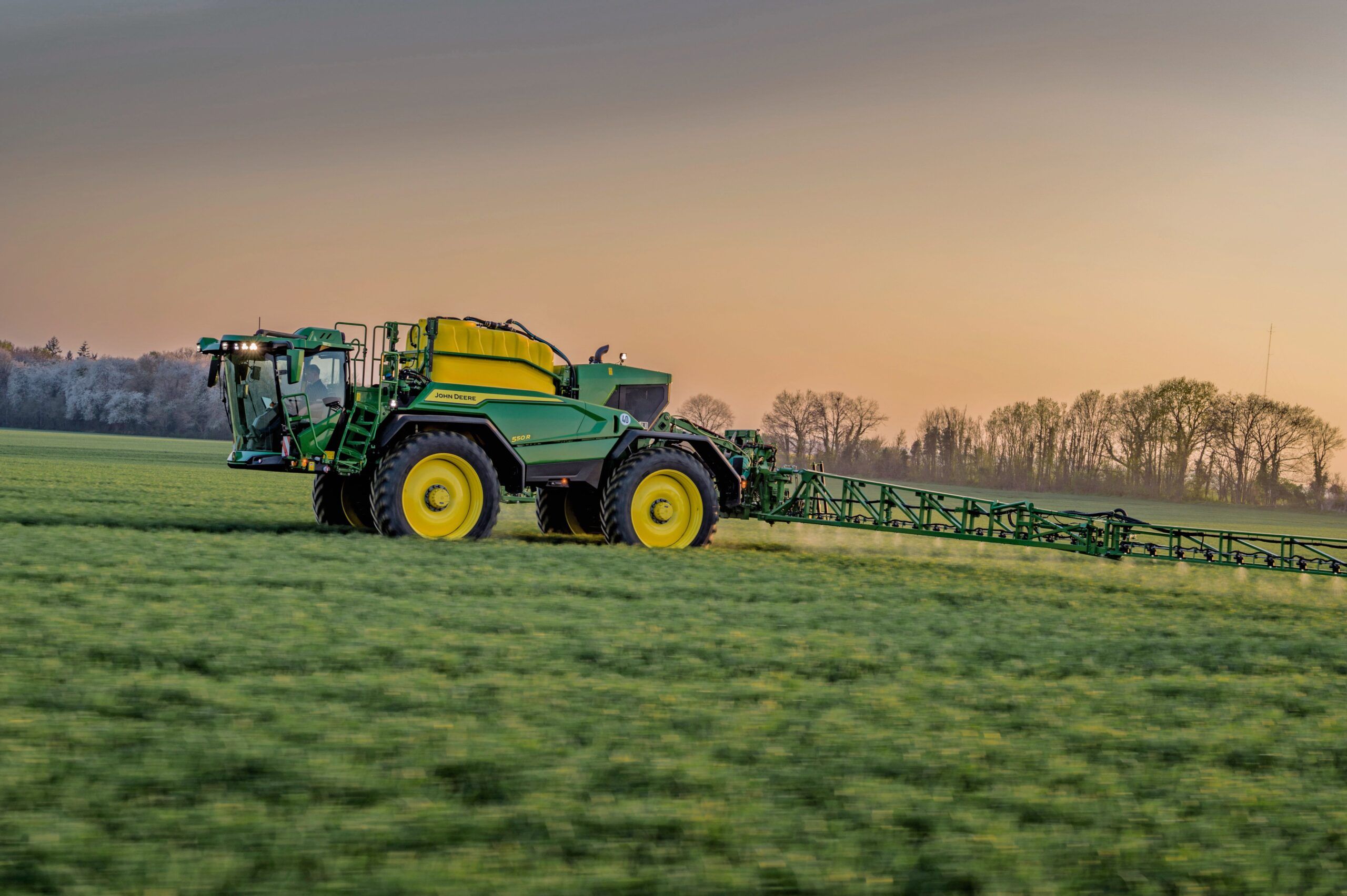 John Deere's 500R sprayer in a field