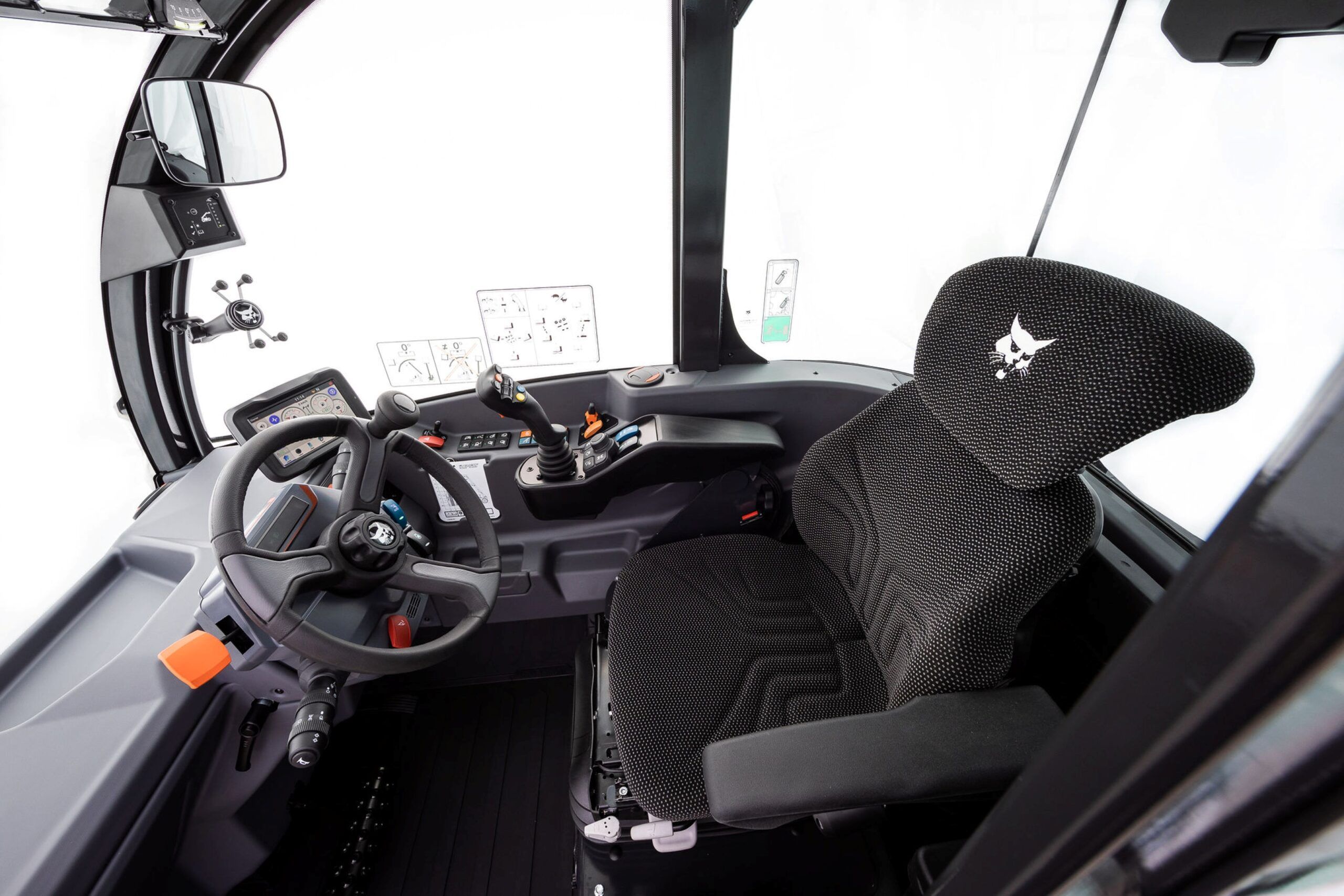 Inside the cab of Bobcat's V-Drive telehandler