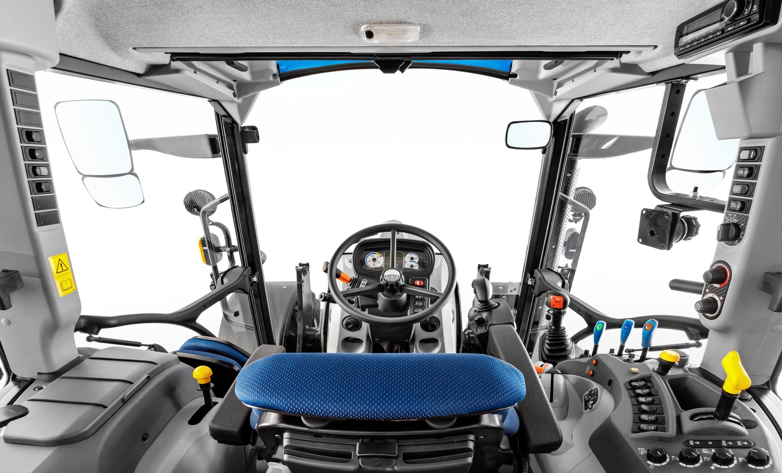 Inside the cab of the PowerStar Electro Command