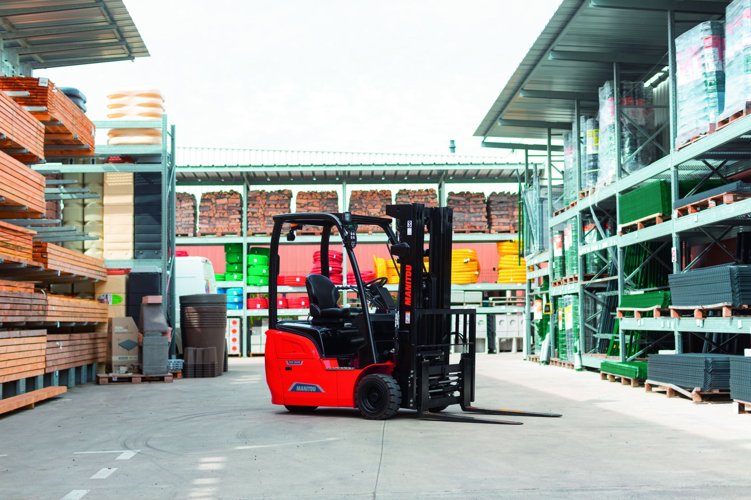 The ME forklift in a warehouse