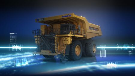 A Komatsu mining truck