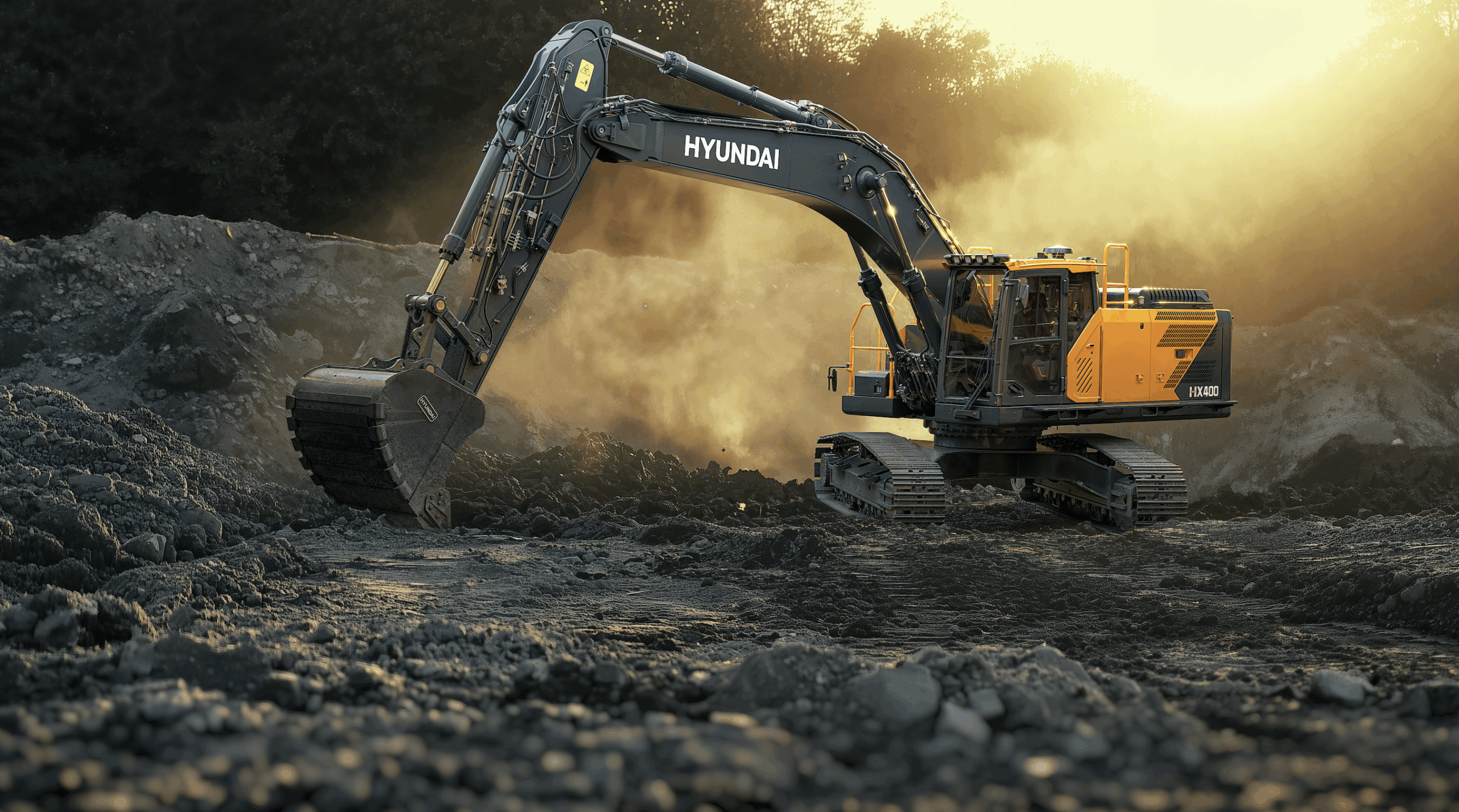 The HX400 excavator from Hyundai