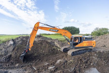 Develon launches new range of electric excavators The DX250LCE-7