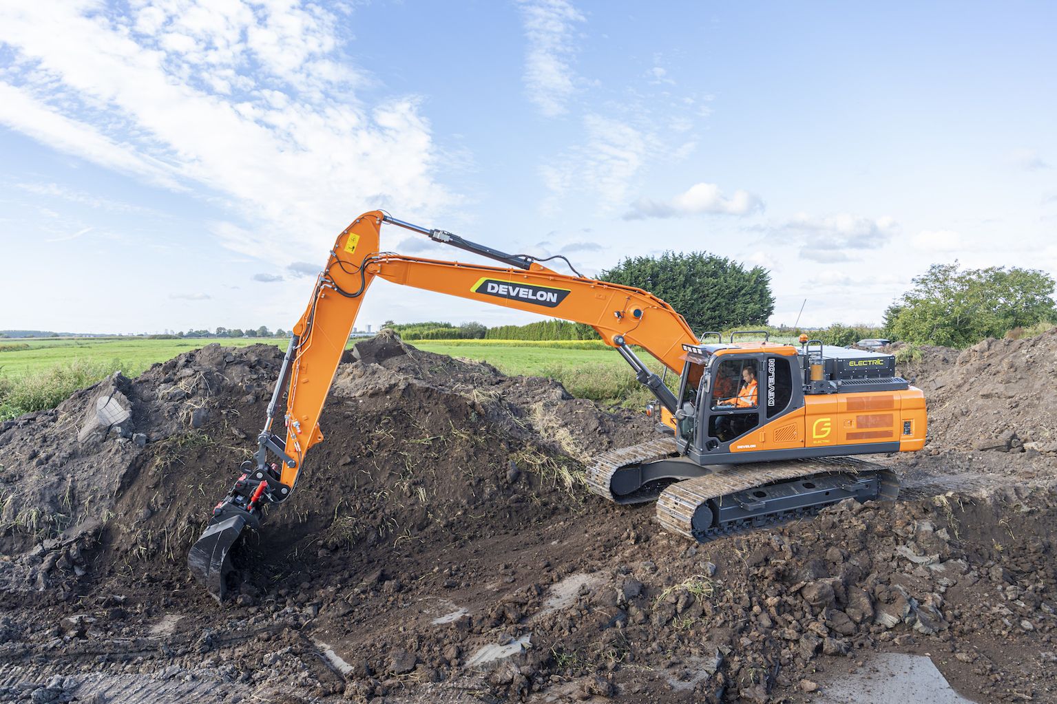 Develon launches new range of electric excavators