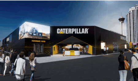 A rendering of Caterpillar's ConExpo 2026 exhibit
