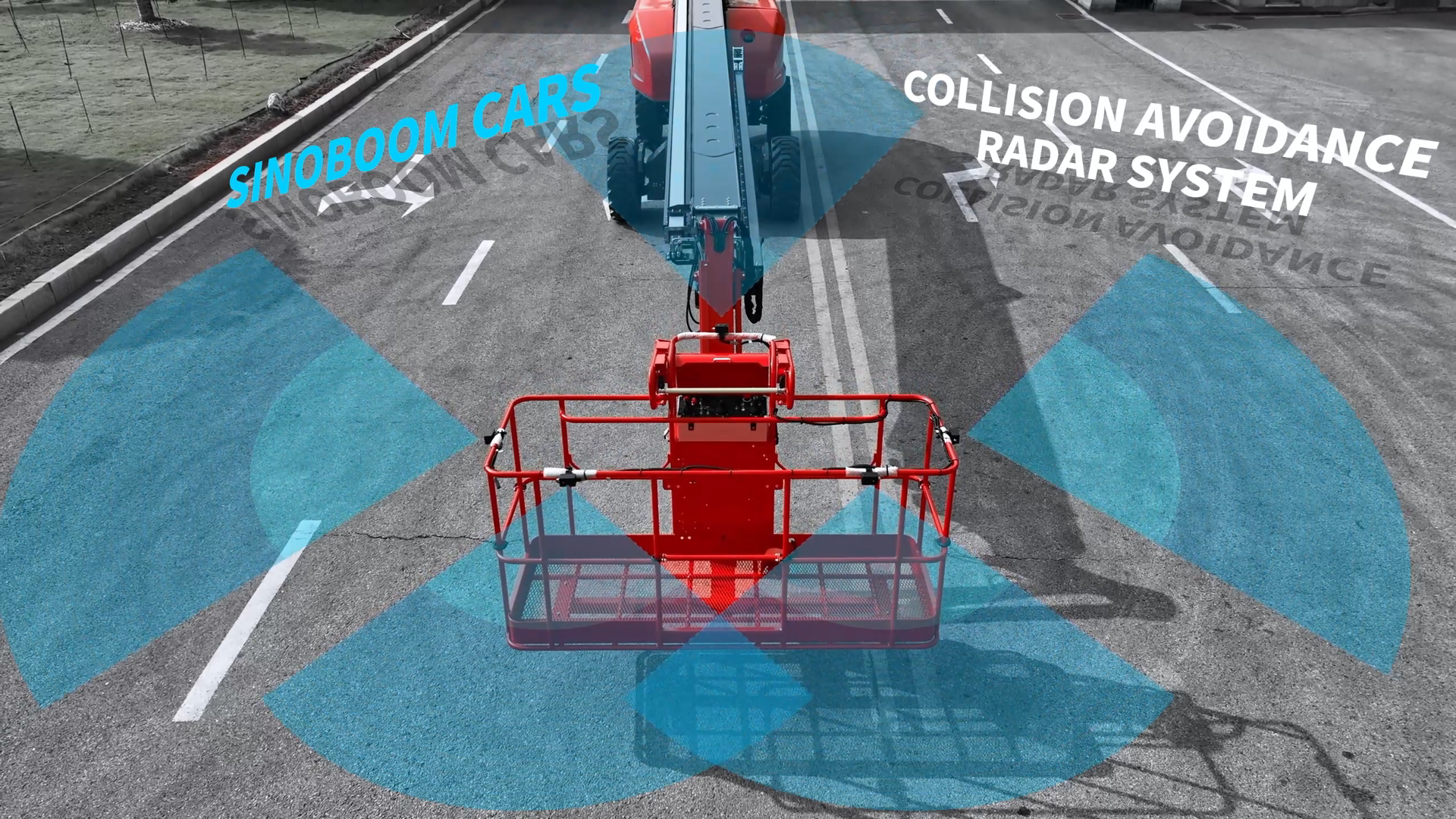 A diagram of Collision Avoidance Radar System (CARS) for boom lifts