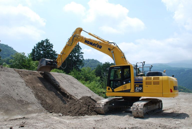 A Komatsu excavator