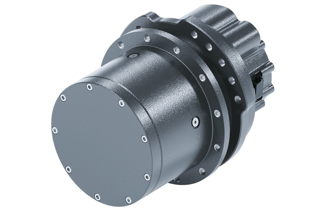Danfoss Thorx CLM 12 T cam lobe hydraulic motor with central rotating flange and drive sprocket