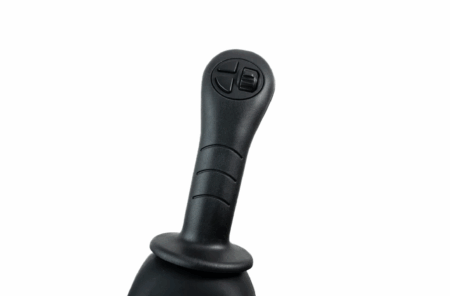 ABOVE: The Curtiss-Wright JC9000 joystick controller, featuring a new ergonomic multi-function grip with soft-touch coating