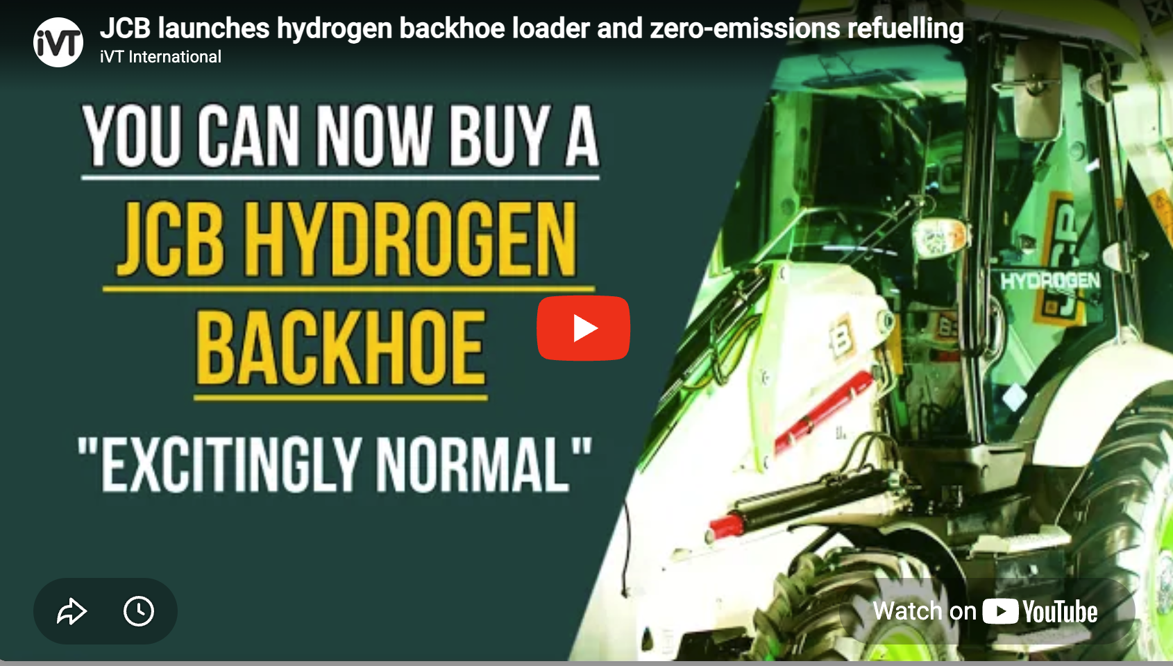 VIDEO: JCB hydrogen backhoe gets full launch alongside zero-emission refuelling technologies