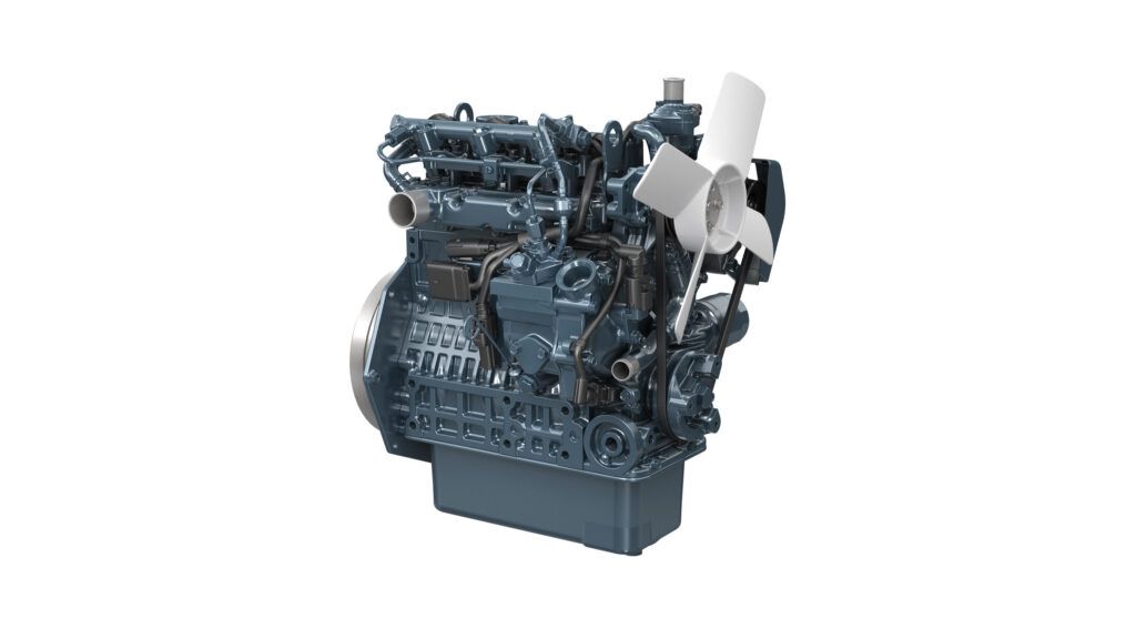 The Kubota D902-K common-rail diesel engine, a compact three-cylinder unit for small equipment